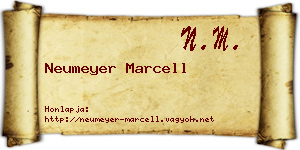 Neumeyer Marcell névjegykártya